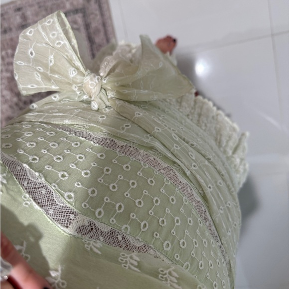 LoveshackFancy Cayden Silk Dress GREEN - Picture 10 of 17